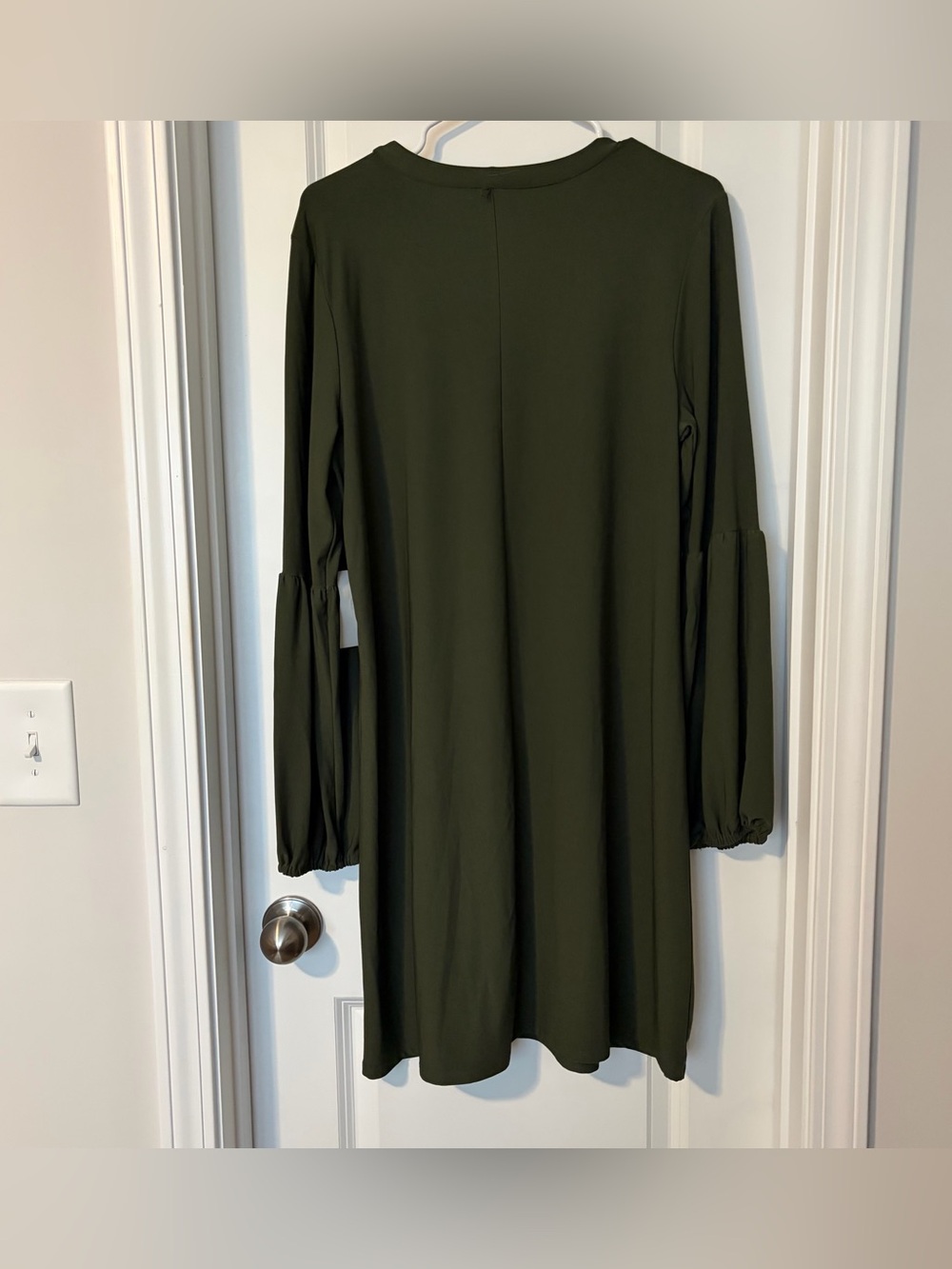 As U Wish- Olive Green Long Sleeve Shift Dress - Brand: - Picture 9 of 10